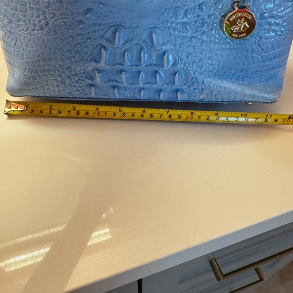 💙Brahmin Blue Crocodile-Embossed Leather Satchel💙 - Picture 5 of 15